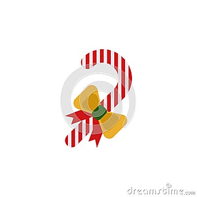 Candy cane color icon. Element of Christmas and New Year illustration. Premium quality graphic design color icon. Signs and symbol Vector Illustration