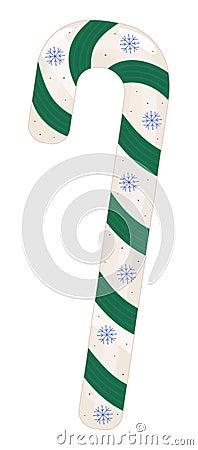 Candy cane, colorful illustration Vector Illustration