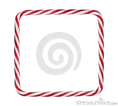 Candy cane frame Stock Photo