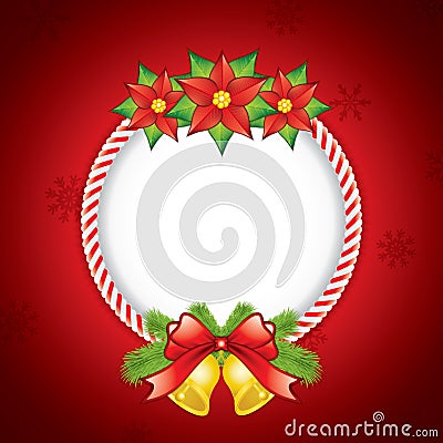 Candy cane frame Vector Illustration