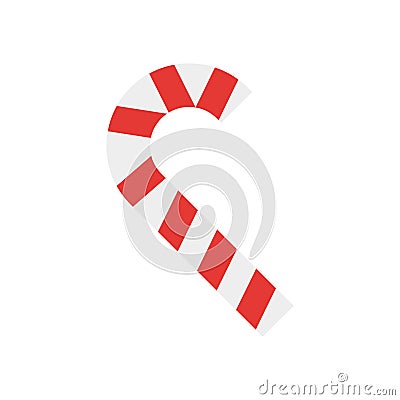 Candy cane icon vector sign and symbol isolated on white background, Candy cane logo concept Vector Illustration