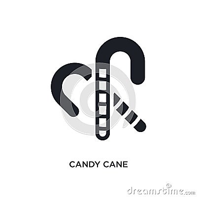 candy cane isolated icon. simple element illustration from winter concept icons. candy cane editable logo sign symbol design on Vector Illustration