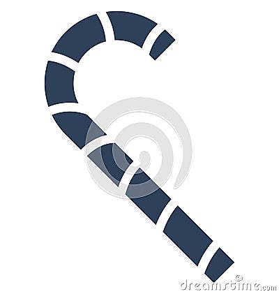Candy cane Vector icon which can be easily modified or edit Candy cane Vector icon which can be easily modified or edit Vector Illustration