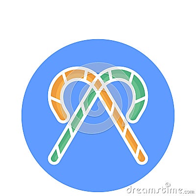 Candy Canes Vector icon which can easily modify or edit Vector Illustration