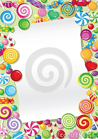 Candy card Vector Illustration