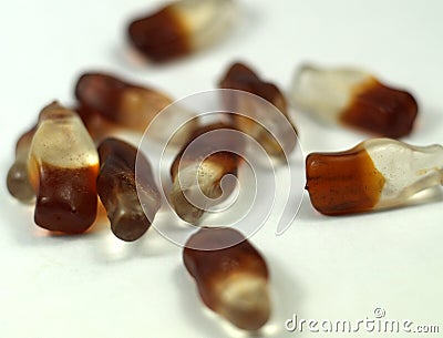 Candy cola bottles Stock Photo