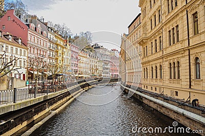 Candy-colored Buildings Stock Photo