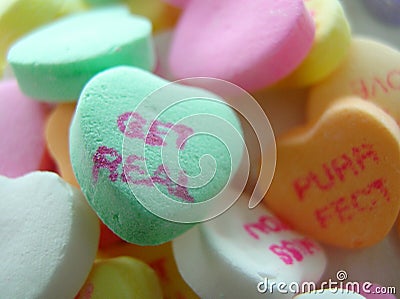 Candy Conversation Hearts - Get Real Stock Photo