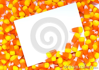 Candy Corn Notecard Stock Photo