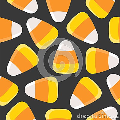 Candy corn seamless pattern for halloween background or wallpaper Vector Illustration