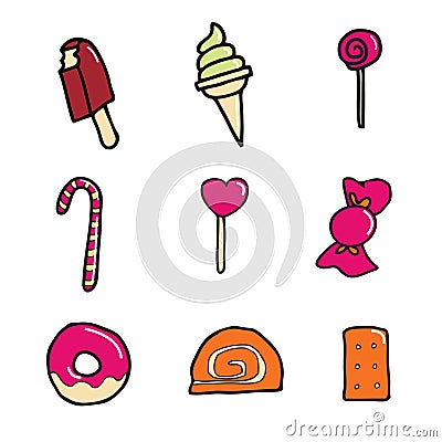 Candy and dessert icon Vector Illustration