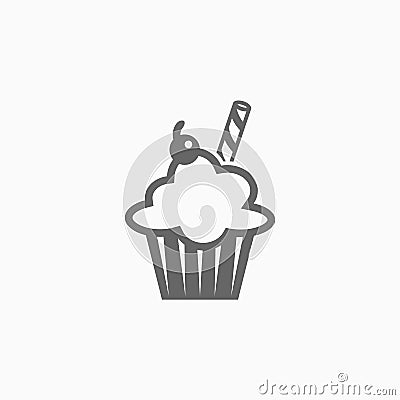 Candy, dessert, sweets, confection, sweetmeat Vector Illustration