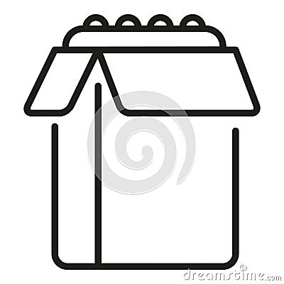 Candy food box icon outline vector. Takeaway food Vector Illustration