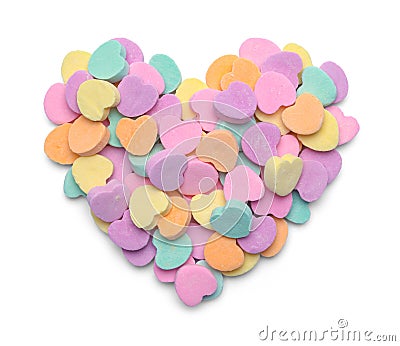 Candy Heart Pile Stock Photo