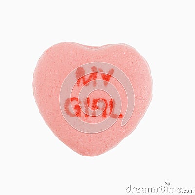 Candy heart on white. Editorial Stock Photo