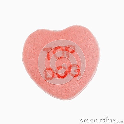 Candy heart on white. Editorial Stock Photo