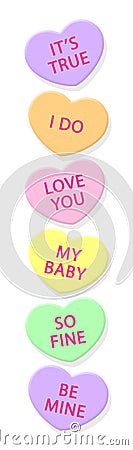 Candy Hearts-vertical Stock Photo