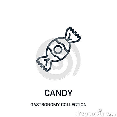 candy icon vector from gastronomy collection collection. Thin line candy outline icon vector illustration Vector Illustration