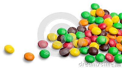 Colorful Chocolate Coated Candies Stock Photo