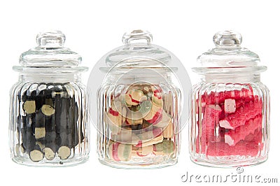 Candy jars Stock Photo