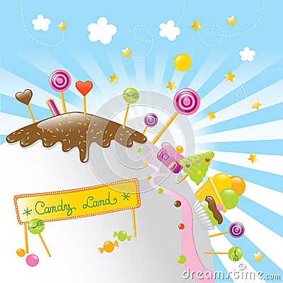 Candy land Vector Illustration