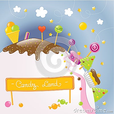 Candy land Vector Illustration