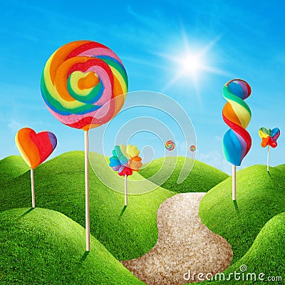 Candy land Stock Photo