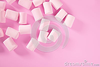 Candy pink marshmallow sweets pattern texture Stock Photo