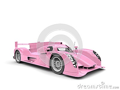 Candy pink modern super race car - beauty shot Stock Photo