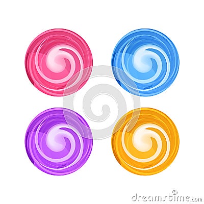 Candy round swirl vector illustration, lollypop icon Vector Illustration