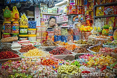 Candy Seller, Ho Chi Minh City, Vietnam Editorial Stock Photo