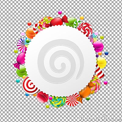 Candy Shop Banner Vector Illustration