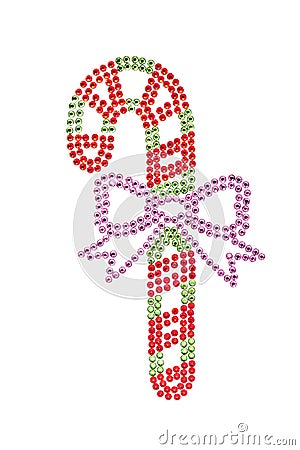 Candy stick made of rhinestones Stock Photo