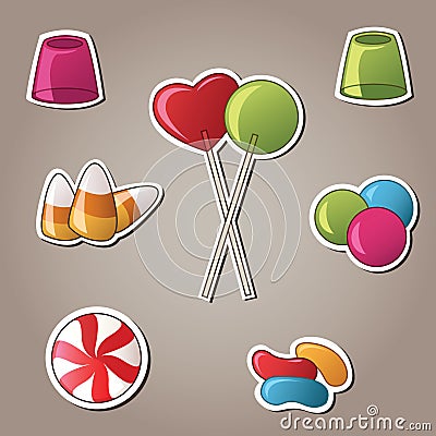 Candy Stickers Vector Illustration Vector Illustration