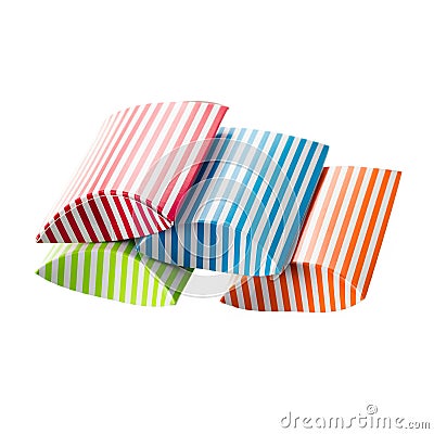 Candy striped boxes Stock Photo