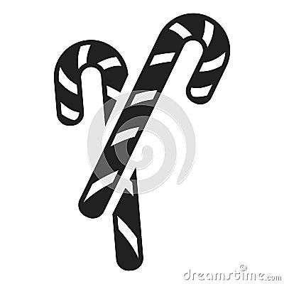 Candy striped sticks icon, simple style Vector Illustration