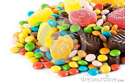 Candy, sweets and chocolates Stock Photo