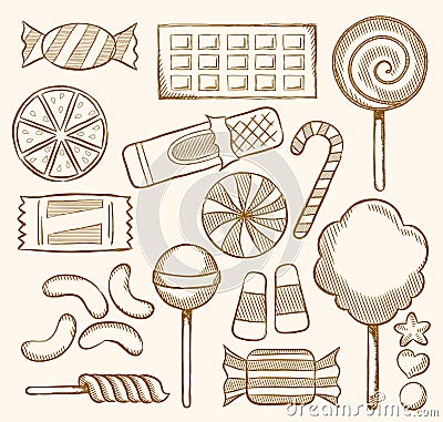 Candy, Sweets, Confectionery Vector Illustration