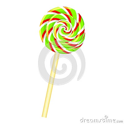 Candy swirl stick icon, cartoon style Stock Photo