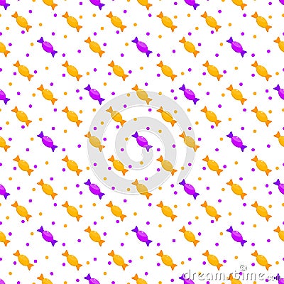 Candy toffee seamless pattern Vector Illustration