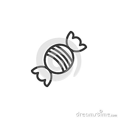 Candy wrapper line icon Vector Illustration