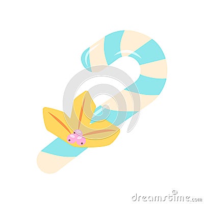 Candycane flat vector abstract element Vector Illustration