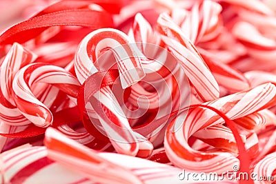 Candycanes background. Stock Photo