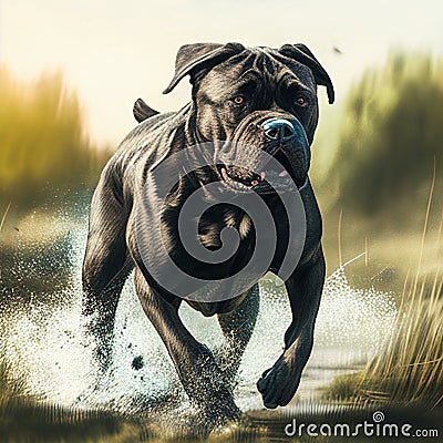 Cane Corso Running Free Stock Photo