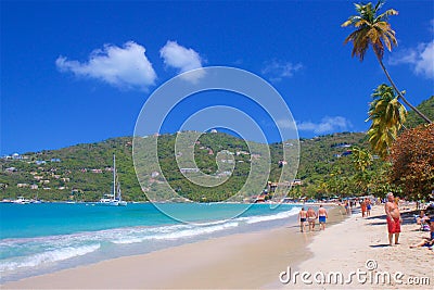 Cane Garden Bay in Tortola, Caribbean Editorial Stock Photo