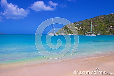 Cane Garden Bay in Tortola, Caribbean Stock Photo