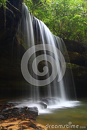 Caney Creek Falls in Alabama Stock Photo