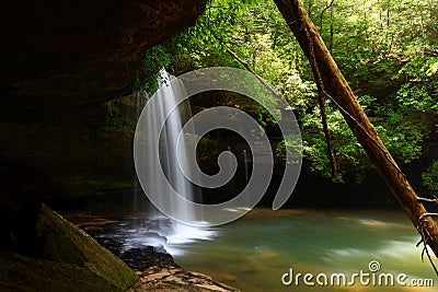 Caney Creek Falls in Alabama Stock Photo