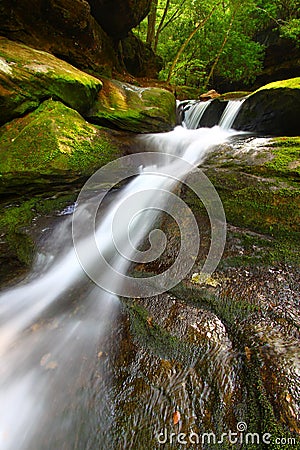 Caney Creek Falls Cascade Alabama Stock Photo