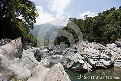 Cangrejal river in Pico Bonito national park in Honduras Stock Photo